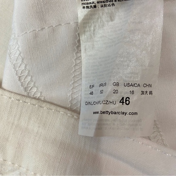BETTY Barclay trousers white denim Perfect body high rise jeans plus size 16 - Picture 7 of 16